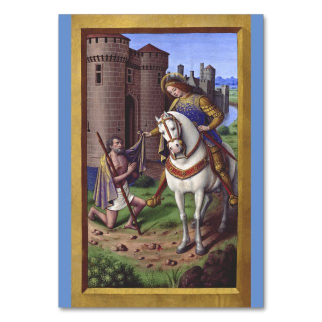Saint Martin of Tours cutting his cloak in two Table Number (Front)