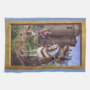 Saint Martin of Tours cutting his cloak in two Tea Towel