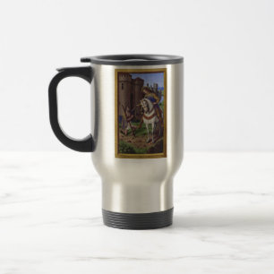 Saint Martin of Tours cutting his cloak in two Travel Mug