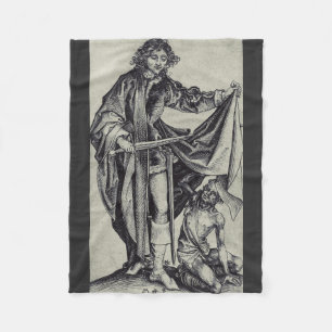 Saint Martin of Tours Engraving Art Fleece Blanket