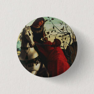 Saint Martin of Tours Sharing the Cloak Fine Art 3 Cm Round Badge