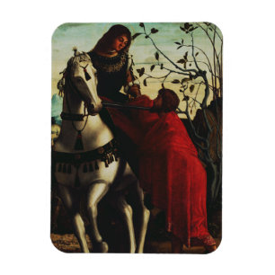 Saint Martin of Tours Sharing the Cloak Fine Art Magnet