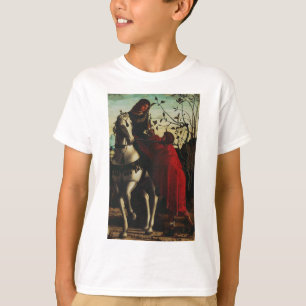 Saint Martin of Tours Sharing the Cloak Fine Art T-Shirt