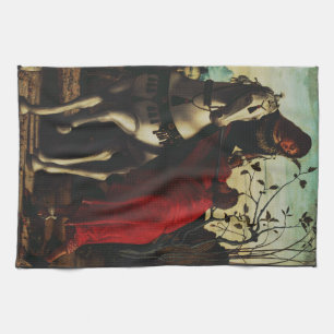 Saint Martin of Tours Sharing the Cloak Fine Art Tea Towel