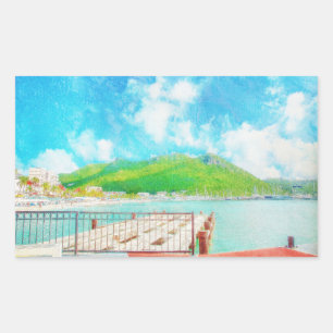 Saint Martin Rectangular Sticker
