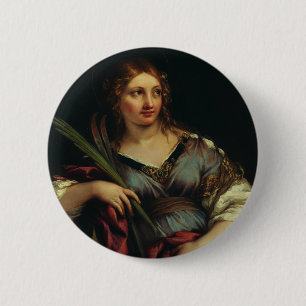 Saint Martina of Rome by Pietro Berrettini 6 Cm Round Badge