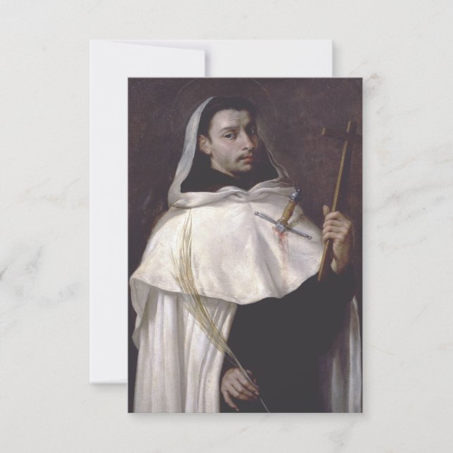 Saint Martyr Angelus of Jerusalem Holy Card  (Front)