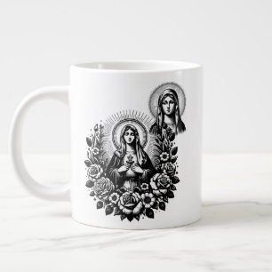 Saint Mary Catholic Christian Catholic Meditation Large Coffee Mug
