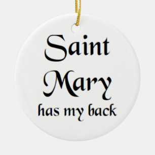 saint mary ceramic tree decoration