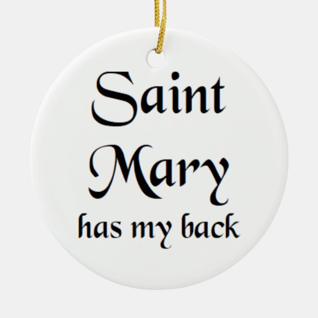 saint mary ceramic tree decoration (Front)