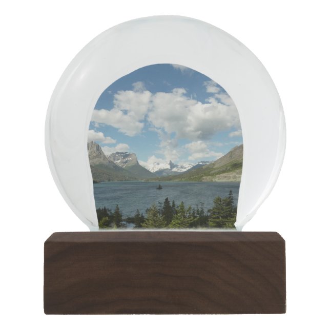 Saint Mary Lake II at Glacier National Park Snow Globe (Front)