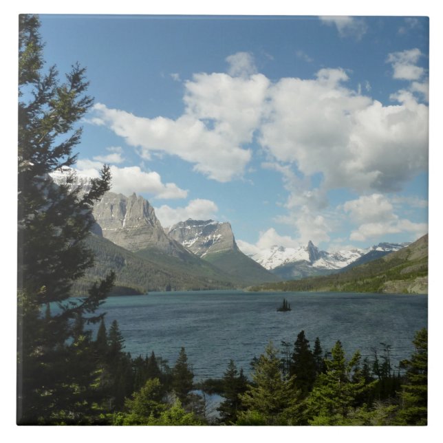 Saint Mary Lake II at Glacier National Park Tile (Front)