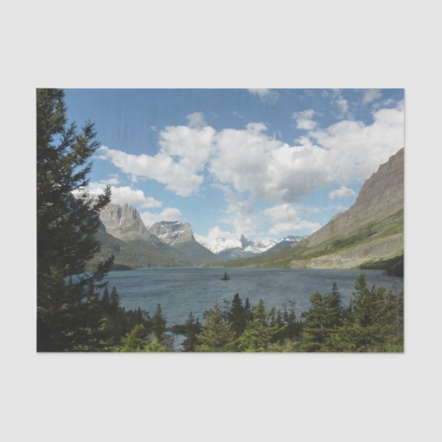 Saint Mary Lake II at Glacier National Park Tissue Paper (Front)