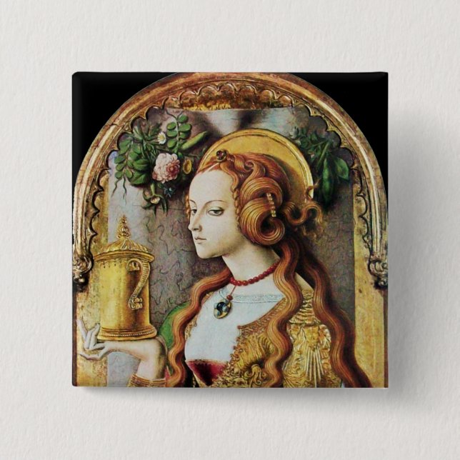 SAINT MARY MAGDALENE 15 CM SQUARE BADGE (Front)