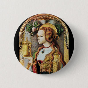 SAINT MARY MAGDALENE 6 CM ROUND BADGE
