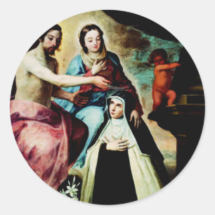 Saint Mary Magdalene de’ Pazzi Carmelite  Classic Round Sticker