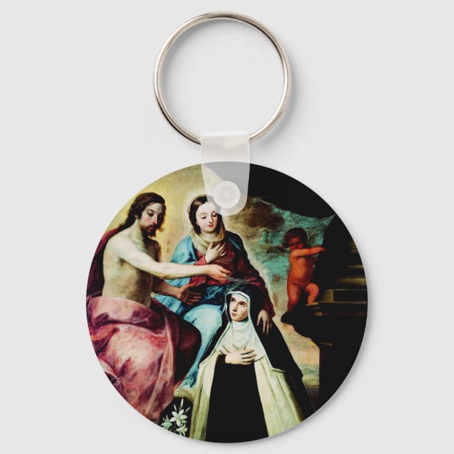 Saint Mary Magdalene de’ Pazzi Carmelite  Key Ring (Front)