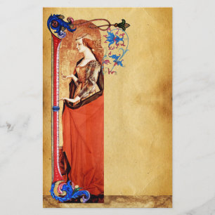 SAINT MARY MAGDALENE FLORENTINE FLORAL PARCHMENT STATIONERY