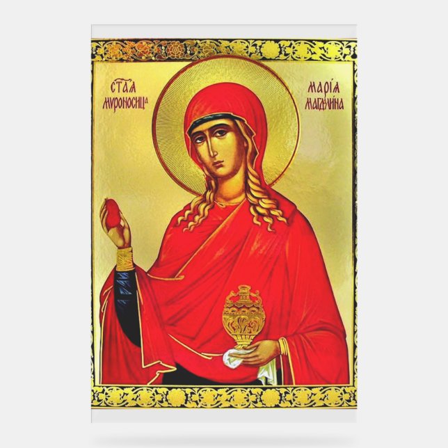Saint Mary Magdalene orthodox icon Acrylic Sign (Front)