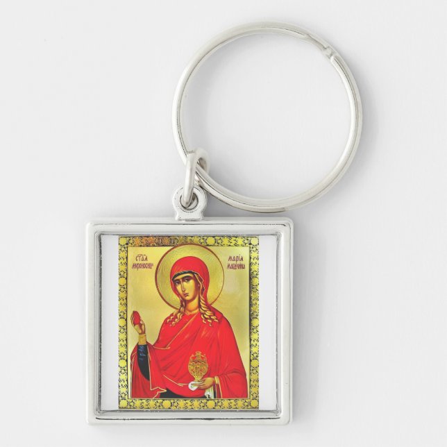 Saint Mary Magdalene orthodox icon Key Ring (Front)
