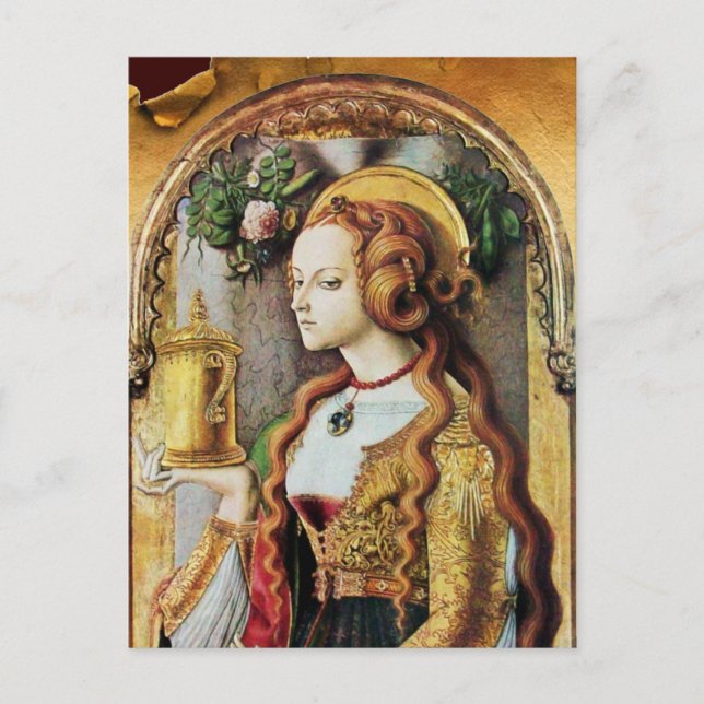 SAINT MARY MAGDALENE Parchment Postcard (Front)
