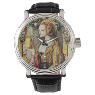 SAINT MARY MAGDALENE Pink Gemstones Wrist Watch