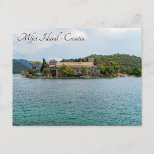 Saint Mary monastery on Mljet island - Croatia Postcard