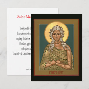 Saint Mary of Egypt Prayer Card