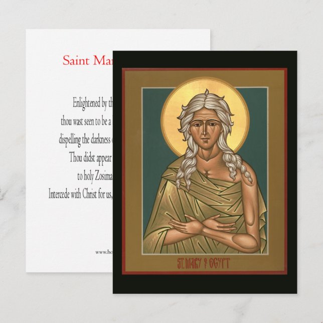 Saint Mary of Egypt Prayer Card (Front/Back)