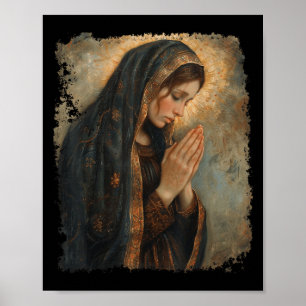 Saint Mary Praying Mother Of Jesus  Poster