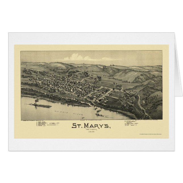 Saint Mary's, WV Panoramic Map - 1895 (Front Horizontal)