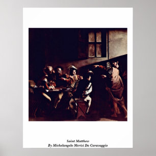 Saint Matthew By Michelangelo Merisi Da Caravaggio Poster