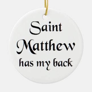 saint matthew ceramic tree decoration