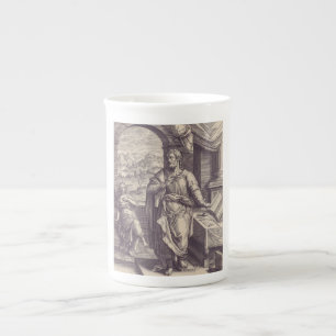 Saint Matthew Engraving Divine Inspiration Bone China Mug