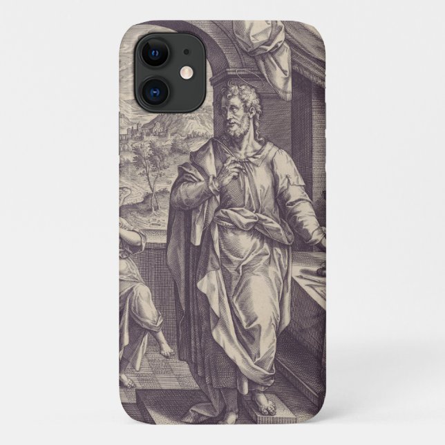 Saint Matthew Engraving Divine Inspiration Case-Mate iPhone Case (Back)