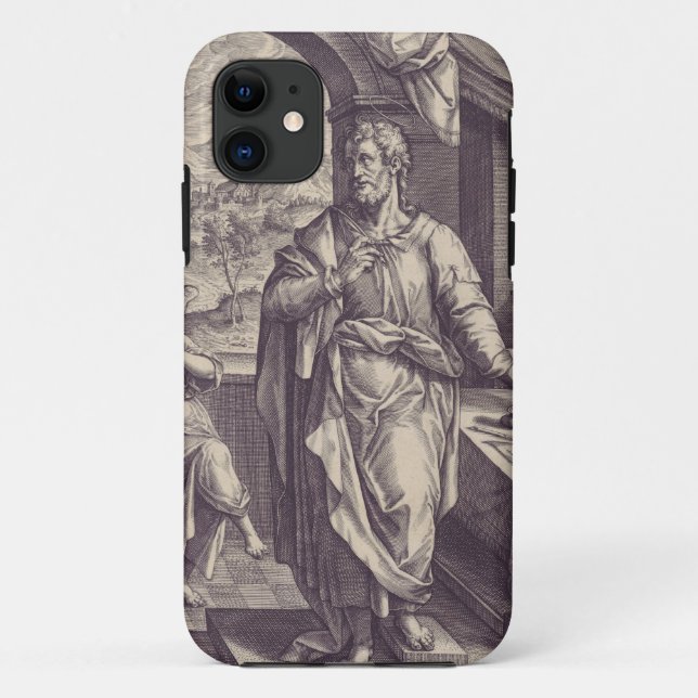 Saint Matthew Engraving Divine Inspiration Case-Mate iPhone Case (Back)