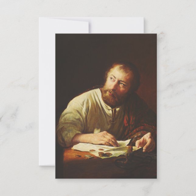 Saint Matthew First Evangelist Holy Card (Front)