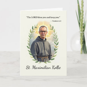 Saint Maximilian Kolbe God's Peace and Blessings Card