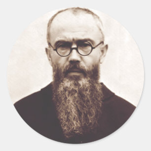 Saint Maximilian Kolbe Martyr of Charity Classic Round Sticker
