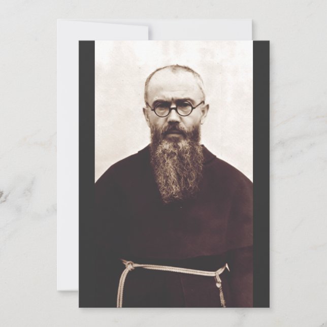Saint Maximilian Kolbe Martyr of Charity Invitation (Front)