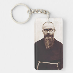 Saint Maximilian Kolbe Martyr of Charity Key Ring