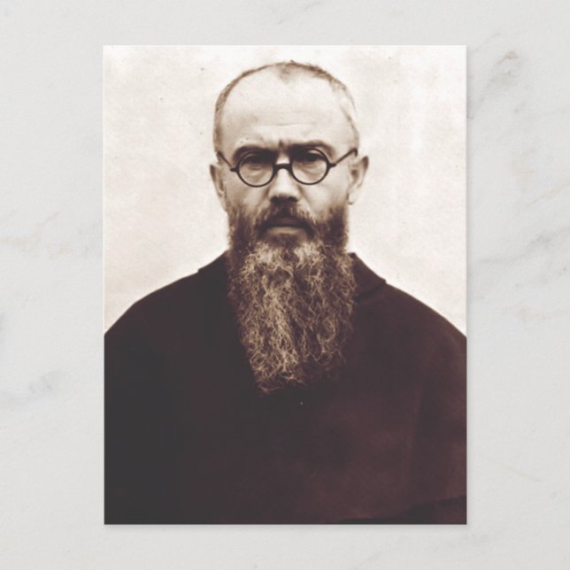 Saint Maximilian Kolbe Martyr of Charity Postcard (Front)