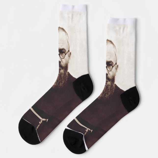 Saint Maximilian Kolbe Martyr of Charity Socks (Left)