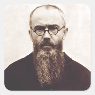 Saint Maximilian Kolbe Martyr of Charity Square Sticker