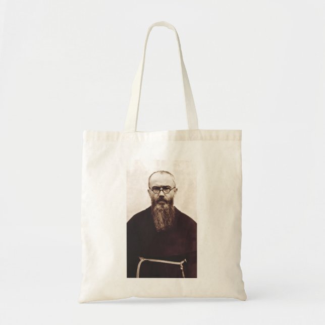 Saint Maximilian Kolbe Martyr of Charity Tote Bag (Front)