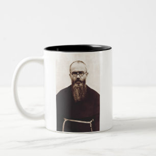 Saint Maximilian Kolbe Martyr of Charity Two-Tone Coffee Mug