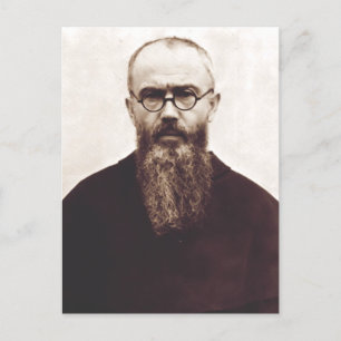 Saint Maximilian Kolbe Polish Catholic priest Postcard