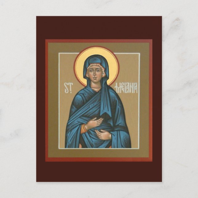 Saint Melania Prayer Card (Front)