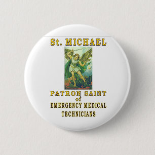 SAINT MICHAEL 6 CM ROUND BADGE
