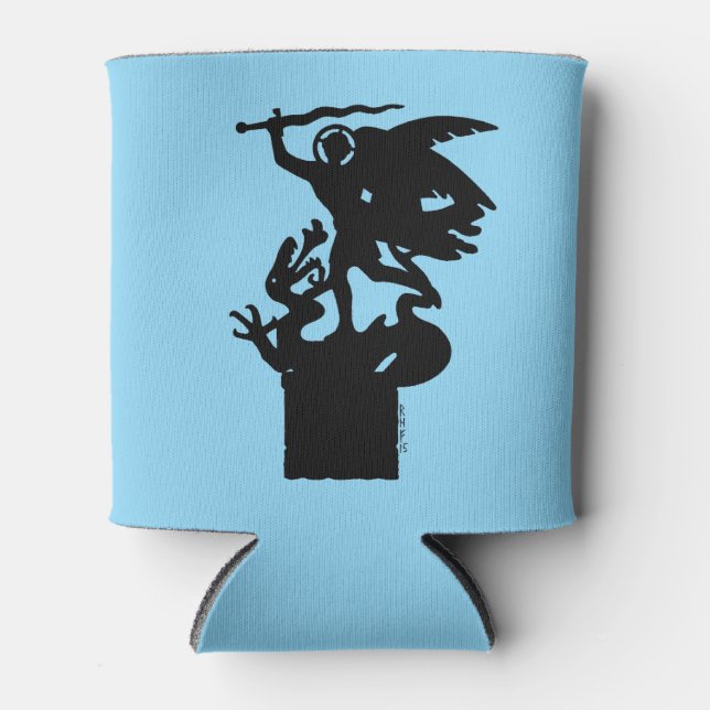 Saint Michael and Dragon Can Cooler (Front)